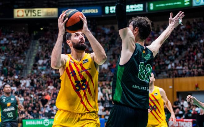 Nikola Mirotic, en el Barcelona-Joventut (Foto: FCB Basket).