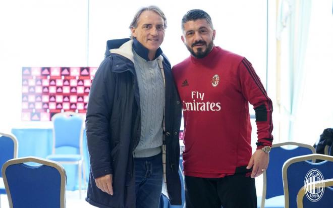 Gattuso y Mancini, historia de Italia en los Mundiales. (Foto: AC Milan).
