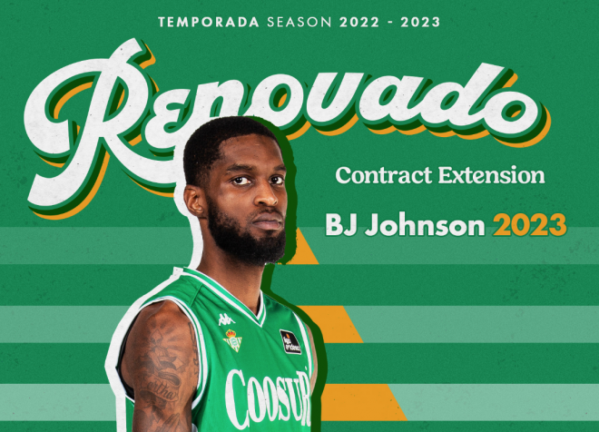 BJ Johnson renueva con el Betis Basket hasta 2023.
