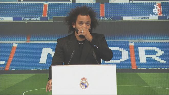 Marcelo, en su despedida del Real Madrid.