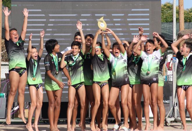 El equipo masculino, campeón de alevín de Andalucía.