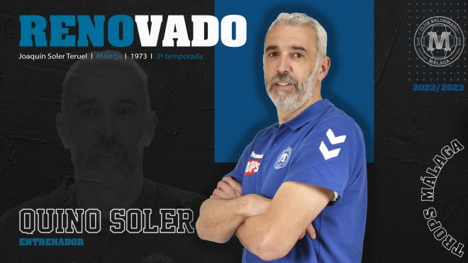 Quino Soler renueva como entrenador del Trops Málaga.