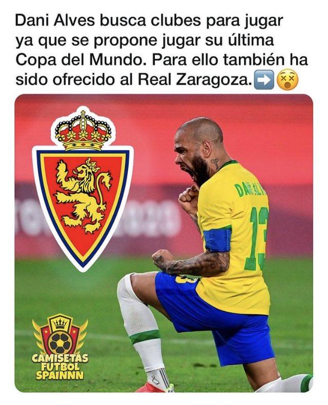La imagen que ha desatado el rumor del fichaje de Dani Alves por el Real Zaragoza.