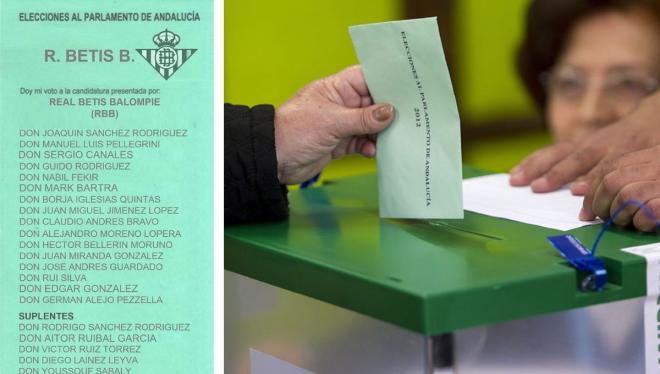 La broma de una papeleta del Betis para las Elecciones de Andalucía