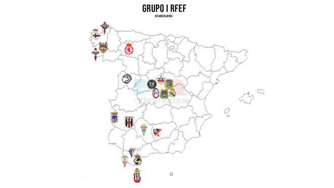 Grupo I en el que ha sido emparejado el Deportivo en la Primera División RFEF