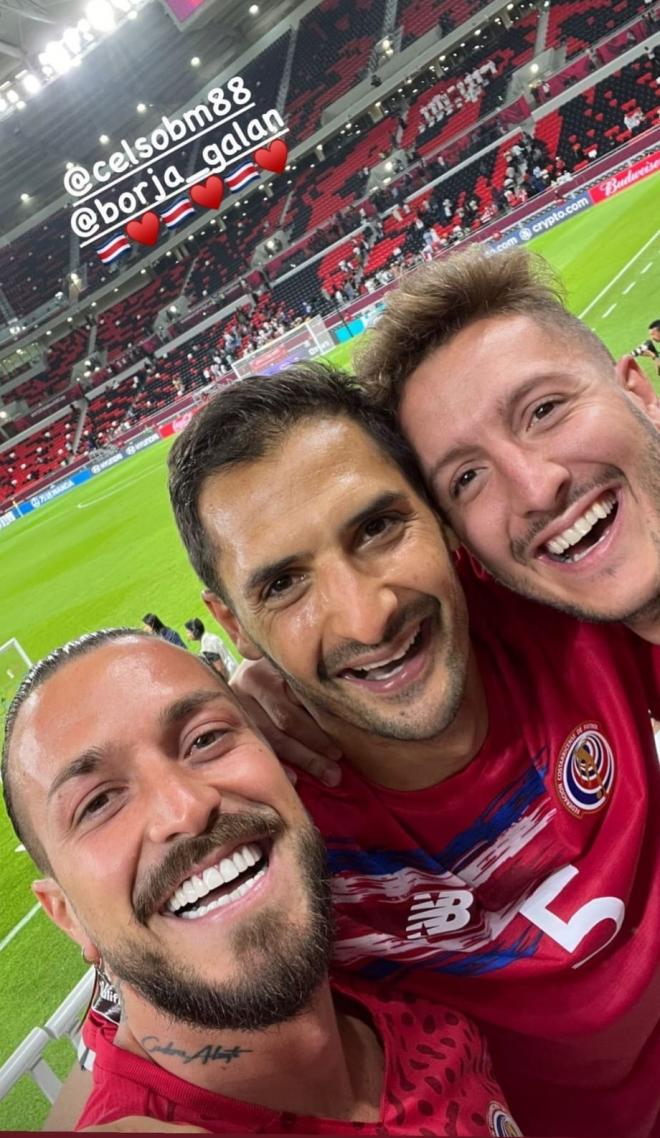 Héctor y los ex del Dépor Galán y Borges en la victoria de Costa Rica para el Mundial