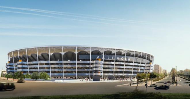 Así se verá el Nuevo Estadio desde fuera (Foto: Valencia CF)