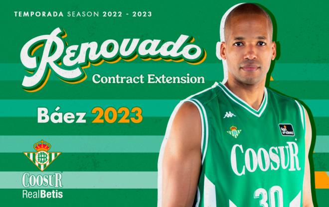 Imagen del anuncio de renovación de Eulis Báez (foto: Coosur Betis).