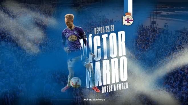 Víctor Narro, nuevo jugador del RC Deportivo.