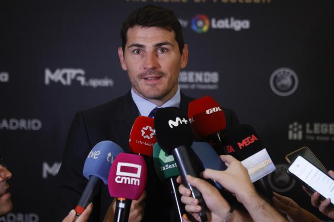 Iker Casillas, durante la presentación del museo 'Legens' (FOTO: EFE).
