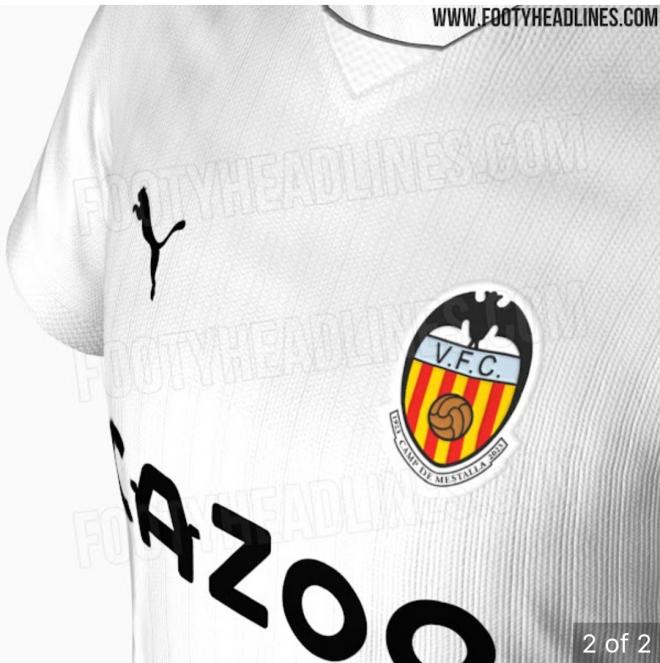 Camiseta Valencia CF 2022-23 con el nuevo escudo