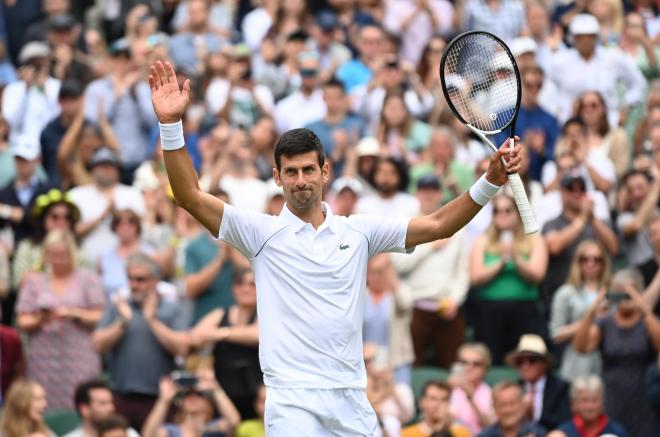 Novak Djokovic celebra su triunfo en tercera ronda de Wimbledon (Foto: EFE).
