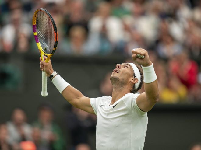 Rafa Nadal, tras pasar a tercera ronda en Wimbledon 2022 (Foto: Cordon Press).