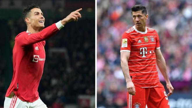 Cristiano Ronaldo y Robert Lewandowski podrían cruzarse en el mercado.