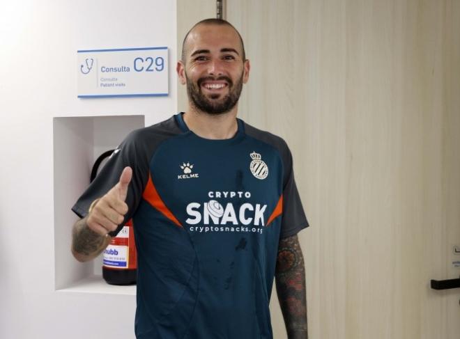 Aleix Vidal, en el primer día del Espanyol (Foto: RCDE).