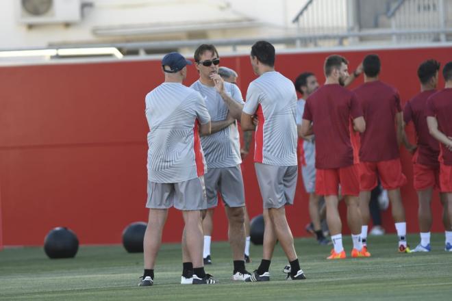 Lopetegui, en el primer entrenamiento de la pretemporada (Foto: Kiko Hurtado).