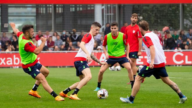 Oihan Sancet en un partido en Lezama (Foto: Athletic Club).