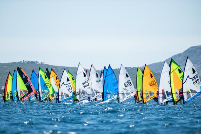 Regata de windsurf Campeonato de Europa.