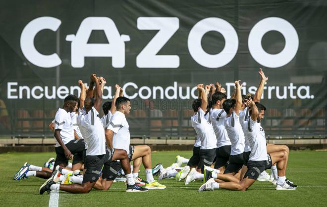 Entrenamiento del Valencia CF.