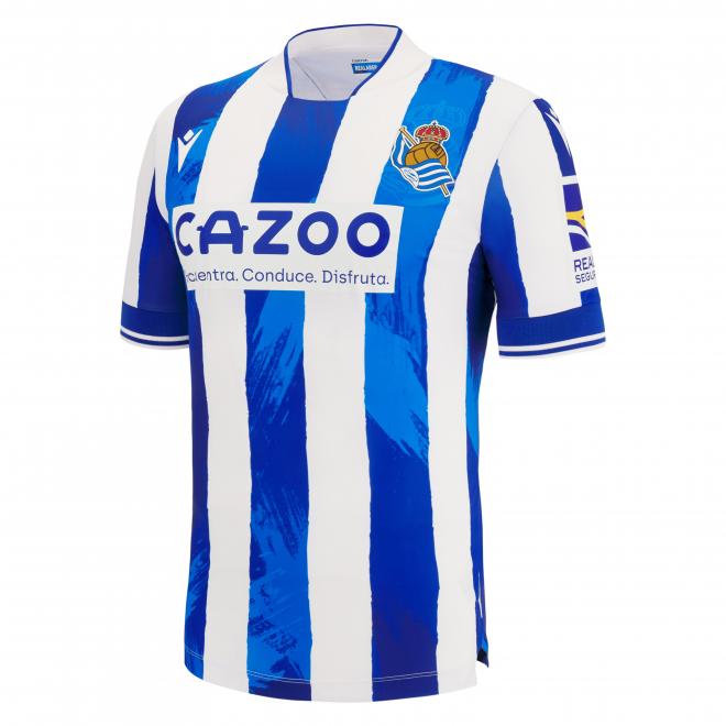 La nueva camiseta de la Real Sociedad para la temporada 22-23 (Foto: Real Sociedad).