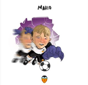 Uno de los dibujos de Héctor Comino, entrenador del querubín del Valencia CF (Foto: Instagram @hectorcomino).