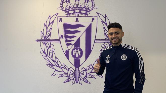 Sergio Ortuño en su presentación (Foto: Real Valladolid)