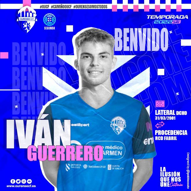 Iván Guerrero presentado como nuevo jugador del Ourense CF