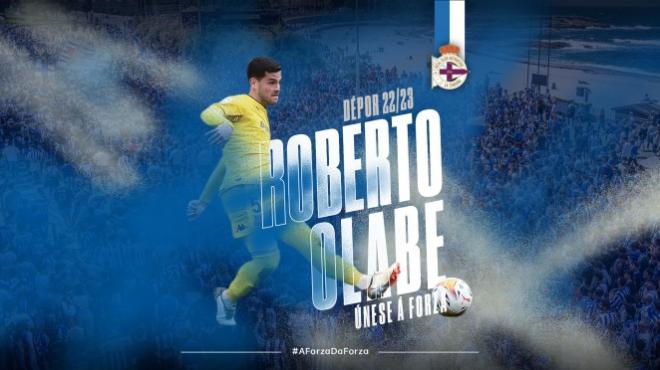 El Deportivo hizo oficial la llegada de Roberto Olabe por dos temporadas (Foto: RCD)