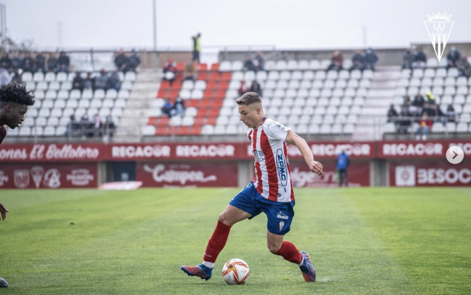 Álvaro Leiva, en un partido con el Algeciras (Foto: Algeciras CF).