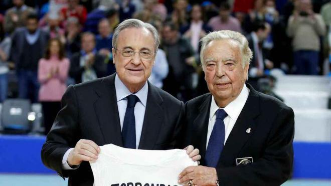 Pedro Ferrándiz, junto a Florentino Pérez.