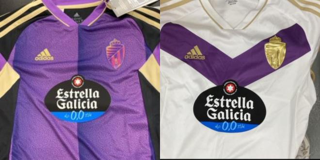 Imagen de la segunda y tercera camiseta del Real Valladolid.