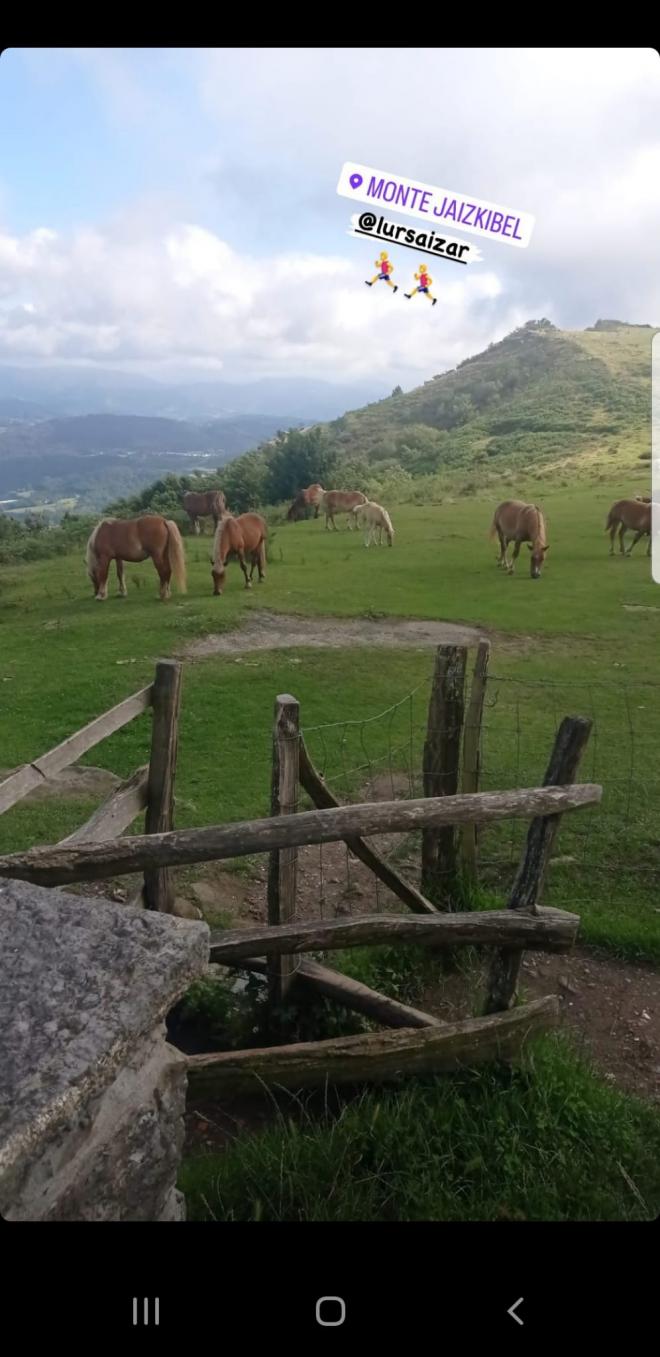 Julen Lobete estuvo por la tarde en el monte Jaizkibel (Foto: Instagram).