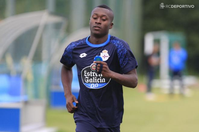 Marlos Moreno entrenando con el Deportivo (Foto: RCD)