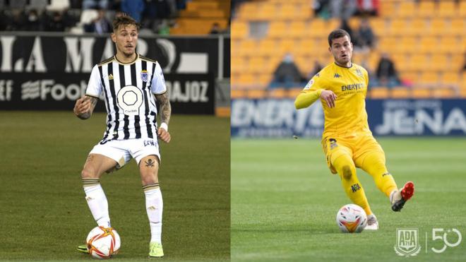 Roberto Olabe e Isi Gómez, los dos fichajes para la medular del Deportivo (Fotos: Badajoz y Alcorcón)