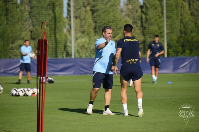 Sergio González, en un entrenamiento (Foto: Cádiz CF).