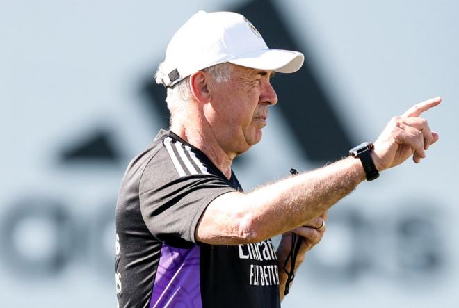 Carlo Ancelotti, en la pretemporada del Real Madrid (Foto: RMCF).