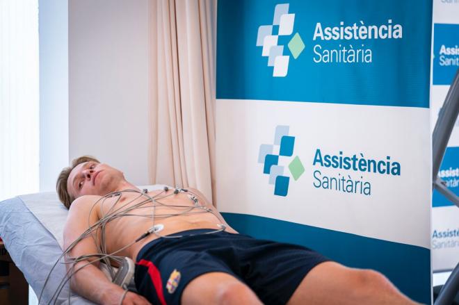 Frenkie de Jong, en las pruebas de pretemporada antes de entrenar con Xavi (Foto: FCB).