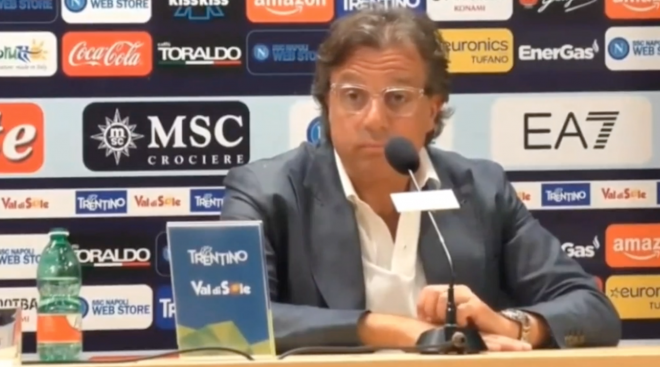 Cristiano Giuntoli, director deportivo del Nápoles, habla de Matteo Politano.