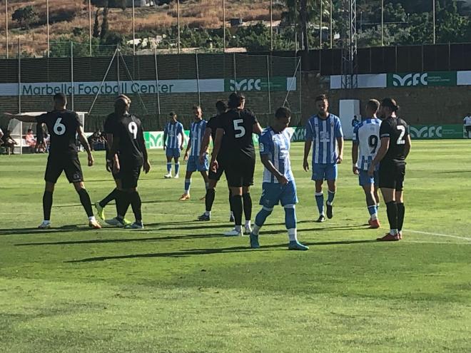 Rubén Castro, en su primer partido con la camiseta del Málaga (Foto: Tito González)