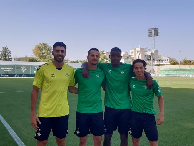 Rui Silva, Luiz Felipe, Carvalho y Lainez, en su primer entrenamiento del curso (Foto: RBB).