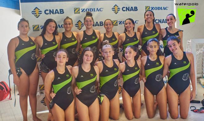 Equipo femenino juvenil del Waterpolo Málaga.