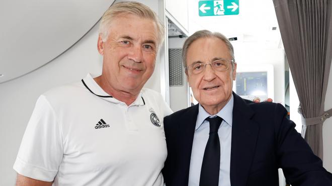 Florentino Pérez y Carlo Ancelotti (Foto: RMCF).