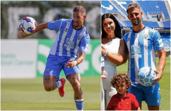 Fran Sol, junto a su mujer y su hijo en su presentación.