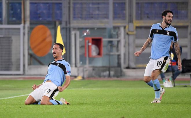 Luiz Felipe y Luis Alberto celebran un gol de la Lazio (Foto: Cordon Press).