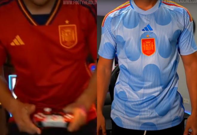 Las nuevas camisetas de la selección española.
