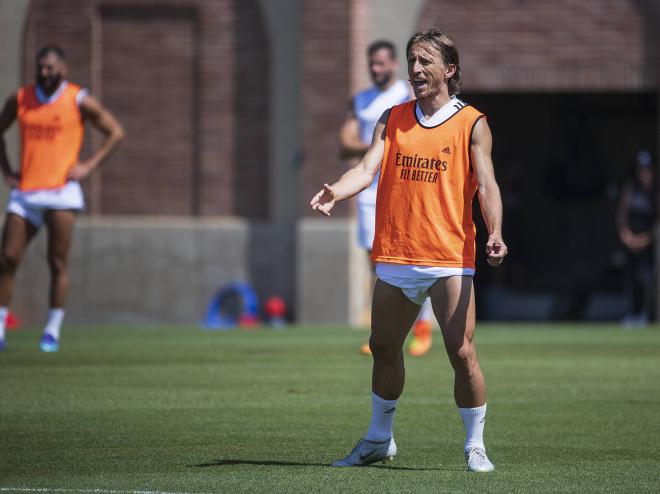 Modric, en un entrenamiento de pretemporada (FOTO: Cordón Press).
