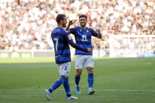 Juanmi, celebrando su gol ante el PSV (Foto: Cordon Press).