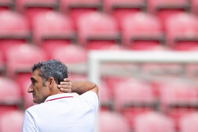 Ernesto Valverde, en Alemania, en el amistoso contra el Mainz 05 (Foto: Athletic Club).