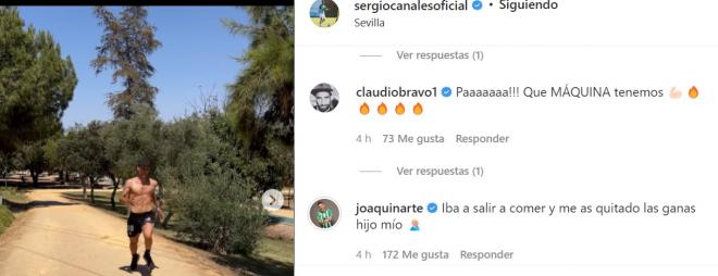 La broma de Joaquín a Sergio Canales en el día de descanso del Betis.