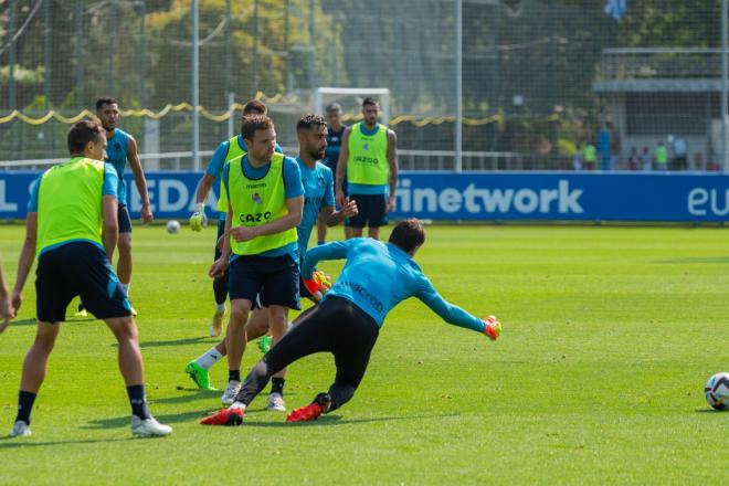 Entrenamiento de la Real Sociedad en Zubieta (Foto: Giovanni Batista).